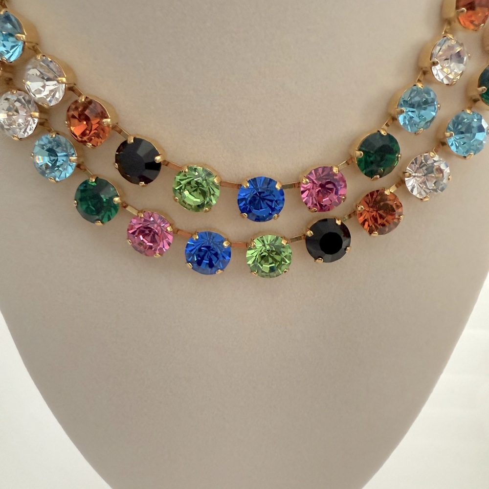 SWAROVSKI - Multicolor Crystal - Multi strand Necklace - Picture 3 of 10